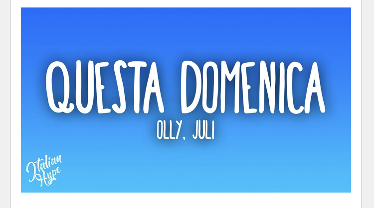 Olly – Questa domenica ft. Juli Download